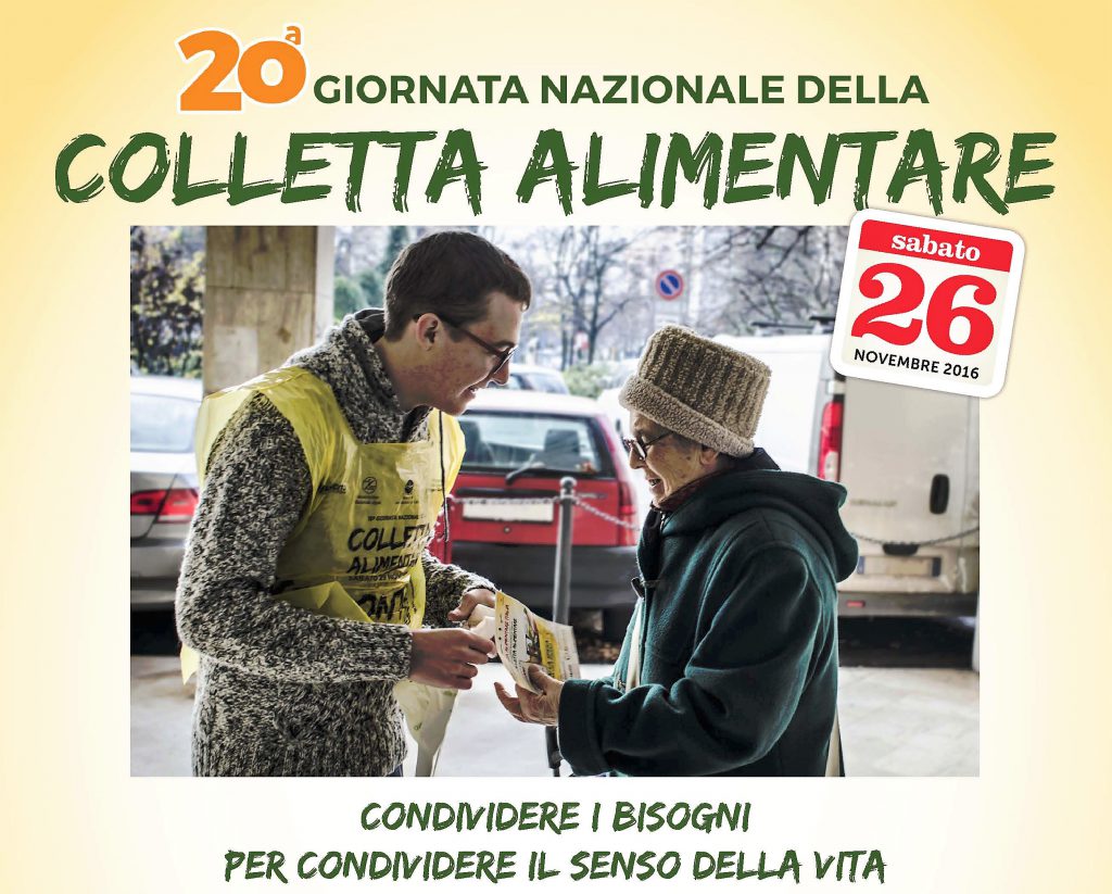 Sabato 26 novembre donate un pò di spesa a chi bisogno con la Colletta Alimentare