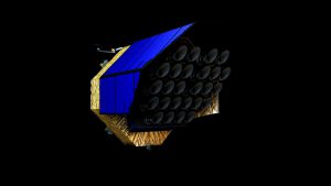 Rappresentazione del satellite Plato (crediti: M. Dima/INAF)