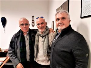 Al "bunkerino", con Giuseppe Fici e Giovanni Paparcuri