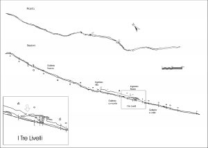 Rilievo topografico della Tre Livelli – (Centro Speleologico Etneo)