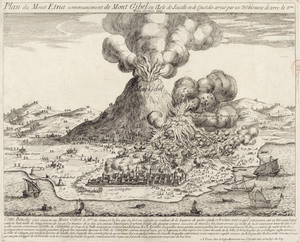 Etna milleseicentosessantanove nelle stampe d’oltralpe