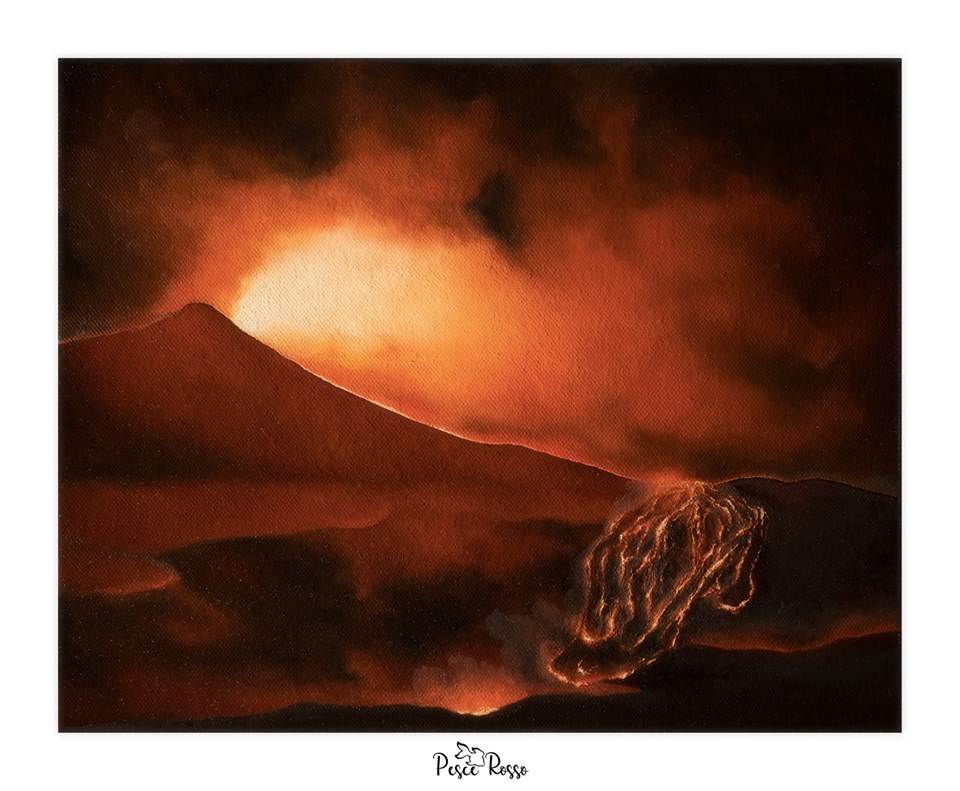 Cristina, “Pesce rosso”, talentuosa artista che ama l’Etna e i suoi paesaggi