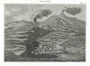 L’eruzione del 1669 – da Natural History – 1820 (Collezione Personale)