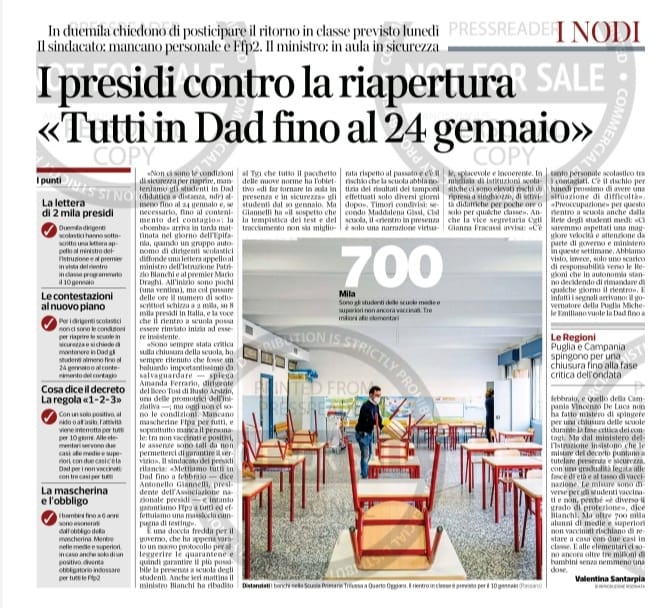 La scuola-con-mascherina, il dito e la luna